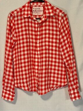 Frank & Eileen Red and White Gingham Shirt